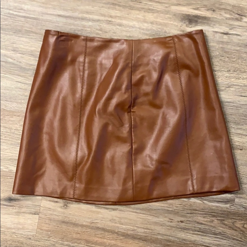 MM Couture Faux Leather Skirt